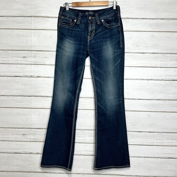 Silver Jeans Suki Surplus Bootcut Stretch Denim Size 28 - Picture 1 of 11